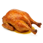 Pollo entero asado al horno de leña en Huerta de Rey